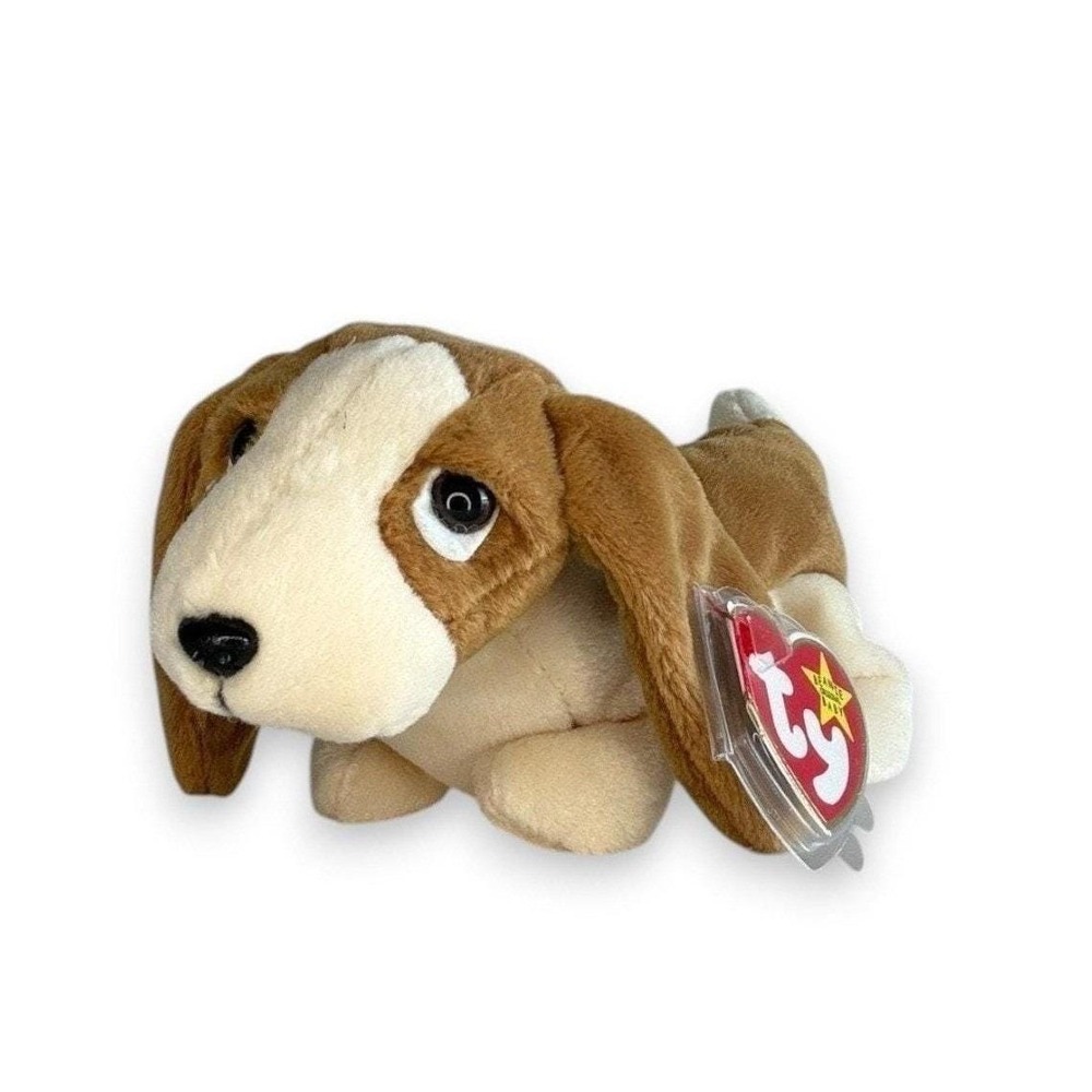 Tracker the Dog | Long-Eared Loyalist | Mint Heart Tag TY Beanie Baby